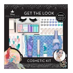 NEW Disney Princess Ariel Mermaid Cosplay Cosmetic Nails Makeup Set 39 Pieces